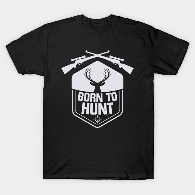 ✪ Born to hunt ✪ vintage hunter badge T-Shirt by Naumovski